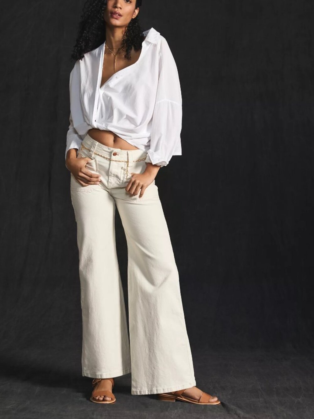 Anthropologie Pilcro Carpenter Wide-Leg Trousers 28 (marked 30) $148